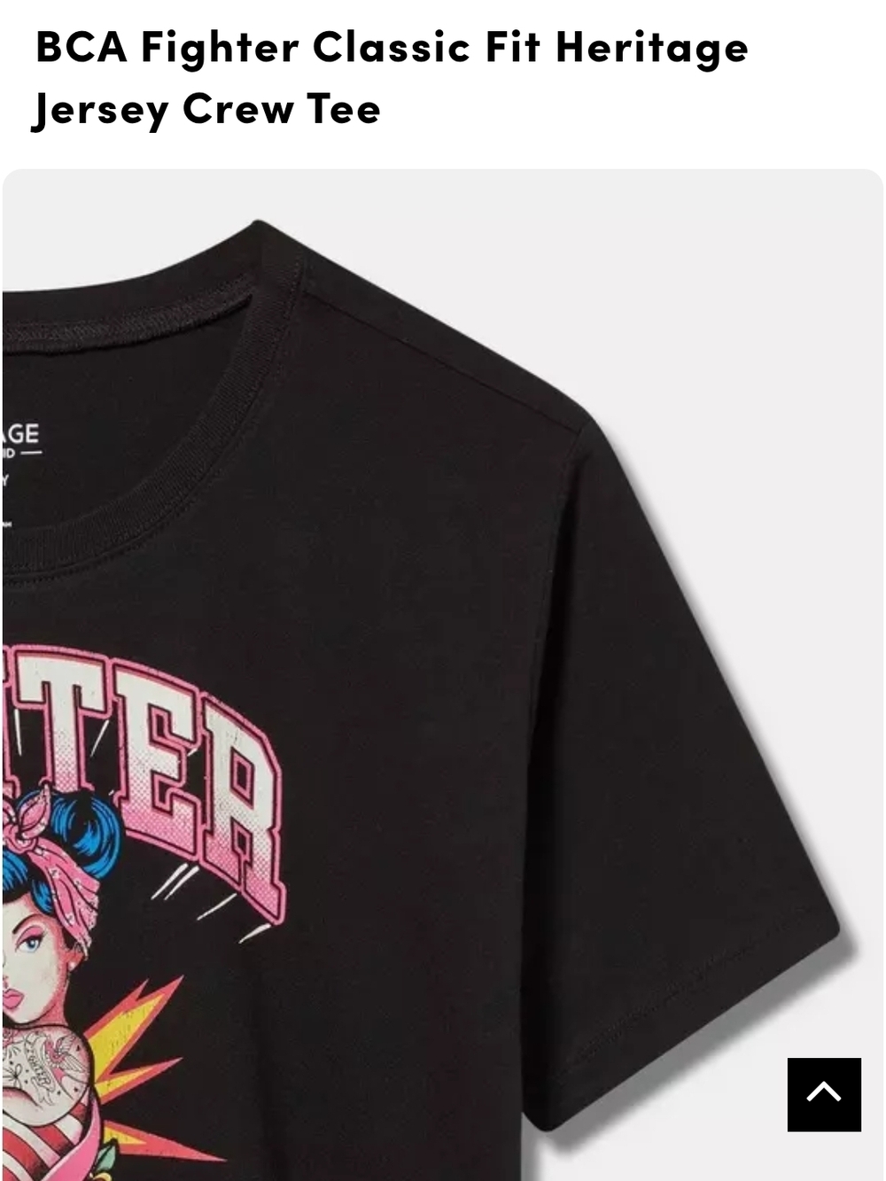 NWT Torrid 5x BCA Fighter Graphic Tee - Black with Pink & Blue Artwork - Picture 5 of 14